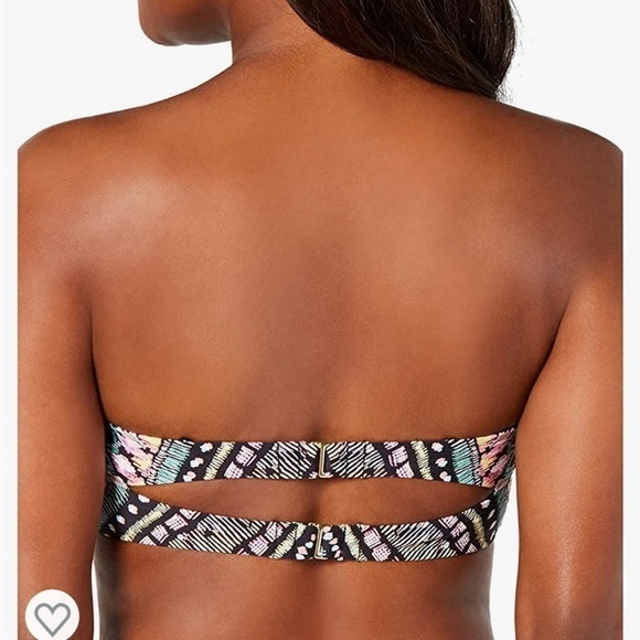 NWT Bar III Printed Underwire Midkini Top Neon Tribal Swim Top - Picture 2 of 5